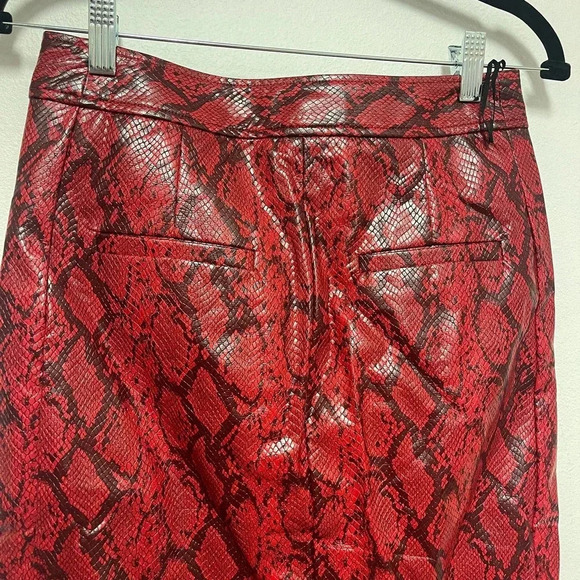 NWT Tibi Faux Snakeskin Pencil Skirt - Reptile Knee-Length Business Casual - Picture 8 of 8